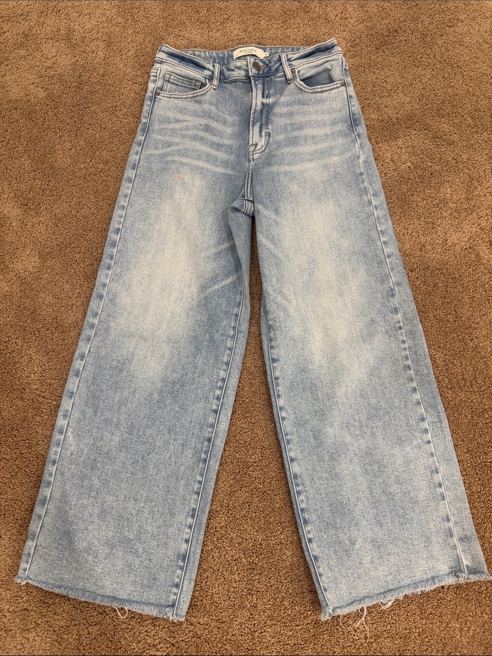 High-Rise Light Blue Wide-Leg Jeans - Women